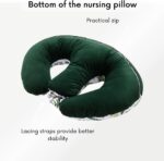 Bellochi Maternity and Nursing Pillow for Twins - Baby Support Pillow – Multifunctional Breastfeeding Pillow with Cover Made of Cotton and Velvet – OEKO-TEX Certified (Nature) - Image 2