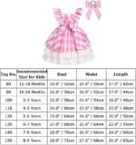 FYMNSI Baby Girls Toddler Kids Retro Pink Gingham Dress with Hair Bows 2pcs Set for Party Pageant Birthday Special Occasion - Image 7