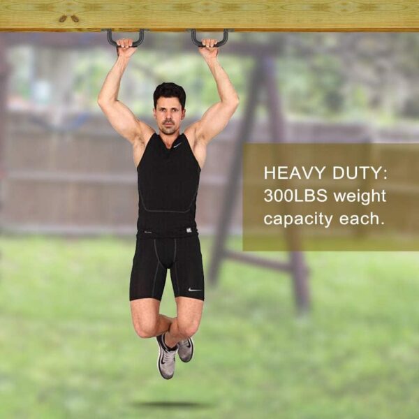 BeneLabel 4 Pack Climbing Handles, 18cm Playhouse Hand Grips Soild Climbing Frame Grab for Swing Set/Playset/Playhouse/Play Park/Indoor Outdoor Monkey Bars/Treehouse/Bunk Bed Accessories, Black - Image 5