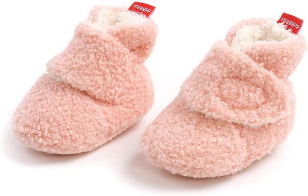 Matt Keely Baby Boys Girls Anti-Slip Soft Sole Slipper Booties Infant Crib Shoes Crawler Warm Winter Boots with Fleece Lining - Image 2