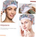 FRCOLOR 6 Pcs Baby Shower Cap Hair Care Caps Night Bonnet Breathable Satin Silk Sleeping Cap Shower Caps Sleep Caps Pink Polyester Child Round Cap - Image 6