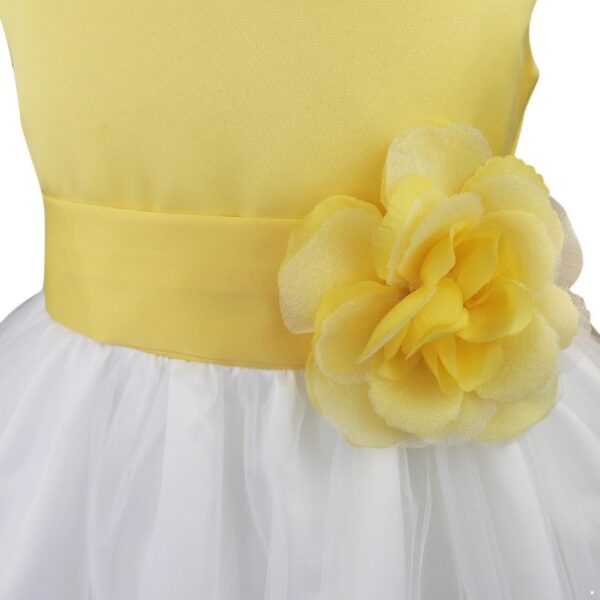 inlzdz Kids Sleeveless Bowknot Petals Flower Girl Dress Bridesmaid Wedding Birthday Party Formal Princess Dress up - Image 6