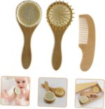 Kisangel Baby Hair Brush Set Newborn Hair Care Comb Wool Brush for Toddler Wooden Baby Hair Brush Box - Image 8