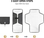 Baby Changing Pad, Built-in Pillow Portable Changing Mat for Baby, 51 * 64cm Nappy Pad, Foldable Waterproof Diaper Changing Pad, Compact Diaper Changing Pad, Portable Changing Mat for New-Born - Image 3