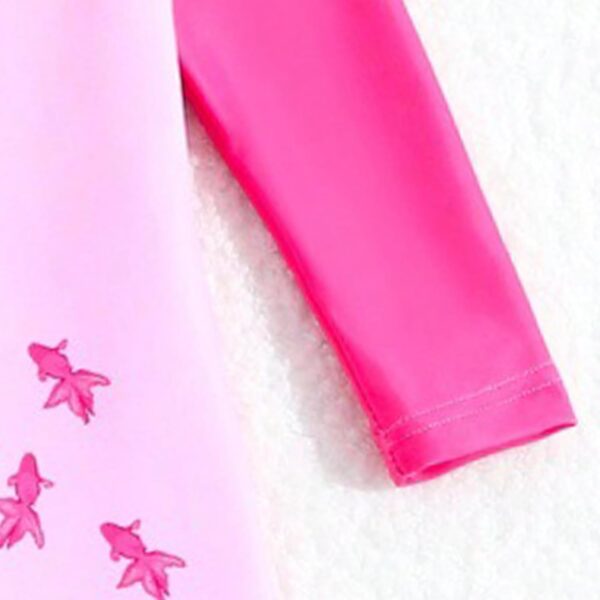 WYTbaby Baby Girls Swimming Costume One Piece Toddler Swimsuit Long Sleeve Uv Protection Summer Swimsuit for Toddler Girls 9 Months-3 Years - Image 6