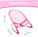 Doll Car Seat Baby Doll Car Seat Foldable Doll Car Seat Strong Plastic ＆ Fabric Doll Stroller Pretend Play Toys Baby Doll Accessories for Girls 4 Years+ - Image 5