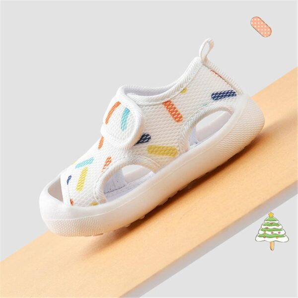 Baby Sandals Boys Water Beach Shoes Sneakers Newborn Trainer Mesh Non-Slip Soft Sole Flats Infant Canvas Sneakers Toddler Prewalker Crib First Walking Shoes - Image 5