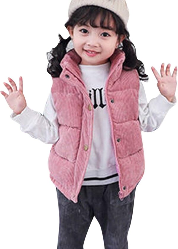 Toddler Boys Girls Vest Fleece Fuzzy Sleeveless Coat Outerwear Pockets Pumpkin Costume Baby - Image 5