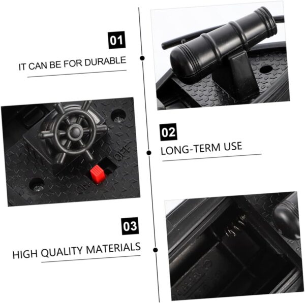 2pcs Baby Bath Toys Pirate Boat Wind Up Floating Bath Toys Bathtub Plastic Toy Boat Swimming Pool Water Toys for Party Favors Toddler Kids Black - Image 5