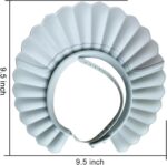 Baby Shower Cap Bathing Cap Safe Silicone Protection Bath Cap Soft Adjustable Visor Hat for Protector Head Eye Ear Shampoo Caps for Toddler,Baby, Kids,Children (Haze Blue) - Image 4