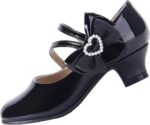 Princess Dress Up Shoes Girls' Mary Jane Shoes - Girls Party Pumps - Flower Girl Wedding Party Girls Sparkly Shoes