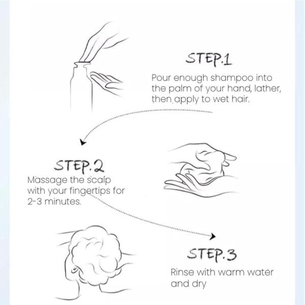 Nipori Shampoo - Hair Care Shampoo Oil Control Refreshing Anti-Dandruff Cleansing for Men and Women, 300ml (1) - Image 4