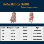 Baby Bunny Outfit Baby Boys Girls Easter Outfits Bodysuit Romper with 3D Bunny Ear Hat 0-24 Months - Image 7