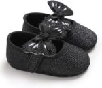 Xmiral Shoes Baby Toddler Girls Bowknot Sequin Soft Cloth Sole Barefoot First Walking Shoes - Image 3
