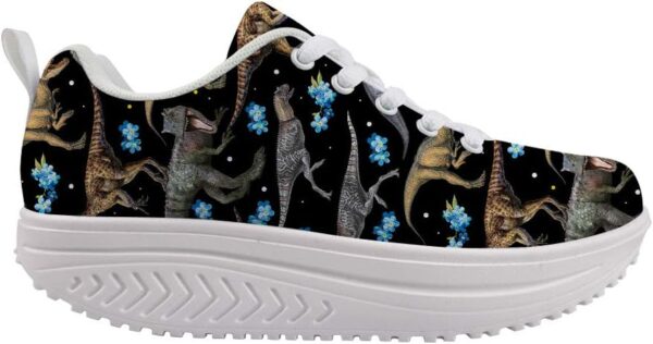 Coloranimal Road Walking Wedge Shoes for Unisex Women and Men Comfortable Rocking Sneakers - Image 2