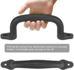 BeneLabel 4 Pack Climbing Handles, 18cm Playhouse Hand Grips Soild Climbing Frame Grab for Swing Set/Playset/Playhouse/Play Park/Indoor Outdoor Monkey Bars/Treehouse/Bunk Bed Accessories, Black - Image 3