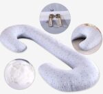 Pregnancy Pillows for Sleeping Full Body Pillow C-Shaped Pregnancy Pillow Maternity Side Sleeping Pillow Support for Back Hips Legs Belly for Maternity Women - Image 3