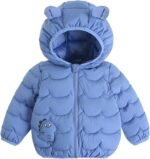 Baby Boys Girls Winter Coats Toddler Bear Hoods Down Jacket Infant Kids Dinosaur Light Puffer Padded Outwear