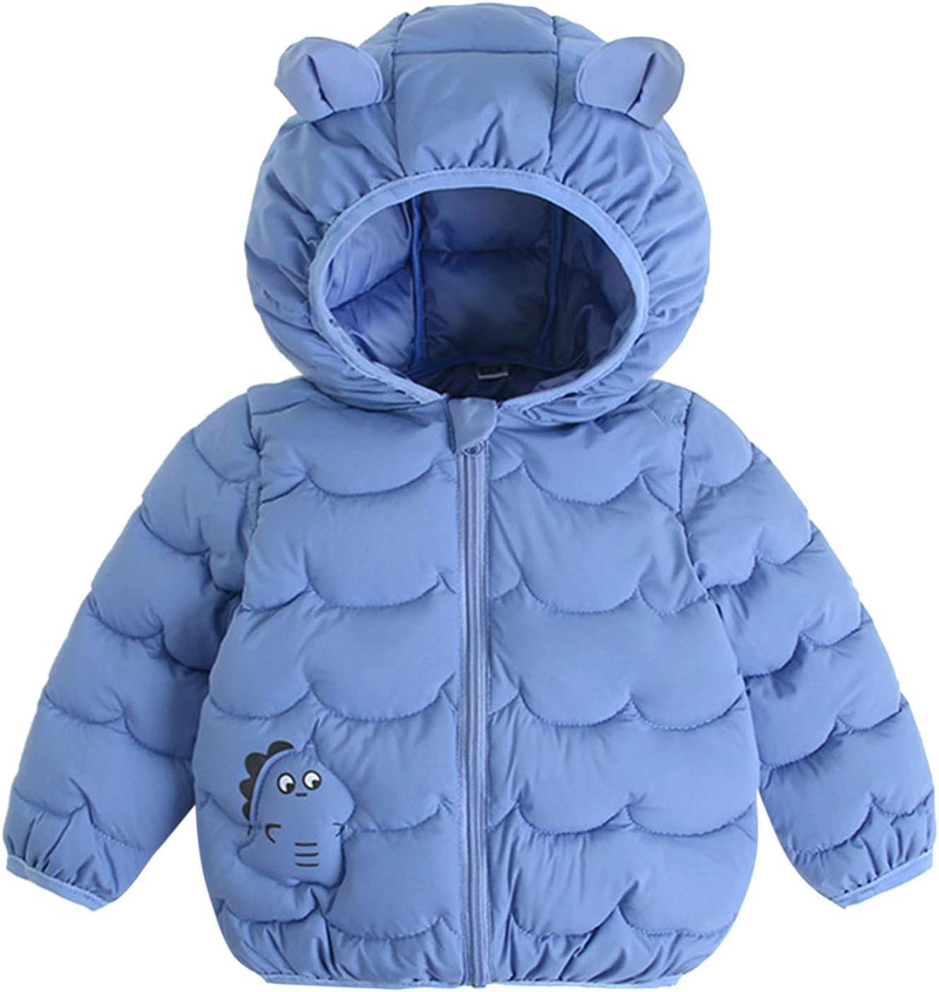 61Z9BQL366L._AC_SL1500_.jpg Baby Boys Girls Winter Coats Toddler Bear Hoods Down Jacket Infant Kids Dinosaur Light Puffer Padded Outwear - Image 1