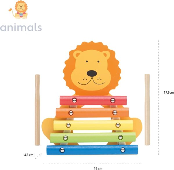 Lion Wooden Xylophone - Kids Musical Percussion Instruments for 1 Year Olds, Toddler - Montessori Baby Musical Toys for Birthday, Christmas - Early Development & Activity Toys by Orange Tree Toys - Image 7