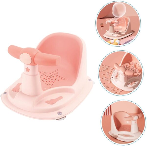 WATIIFUFU Infant Bathtub Seat 6-12 Months Baby Bathing Chair Non-Slip Design Versatile Bath Seat for Boys and Girls - Image 6