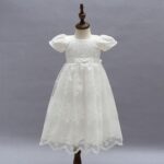 Leideur Baby Long Christening Gowns White Baptism Dress Special Occasion Dresses for Girls Birthday - Image 2