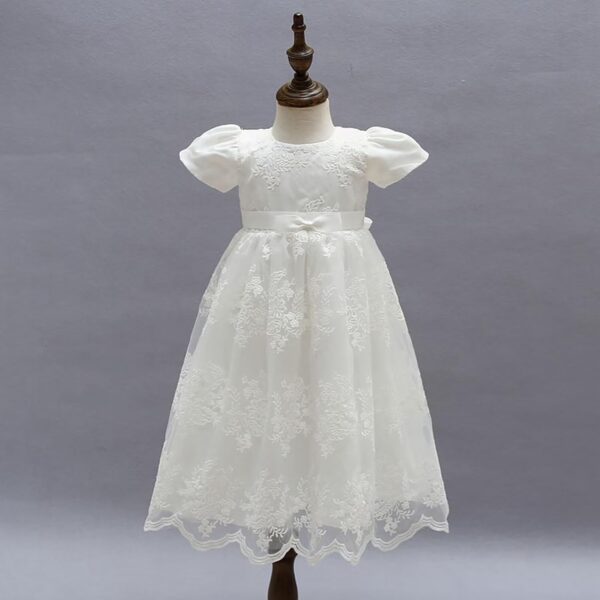 Leideur Baby Long Christening Gowns White Baptism Dress Special Occasion Dresses for Girls Birthday - Image 2
