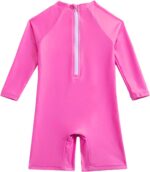 WYTbaby Baby Girls Swimming Costume One Piece Toddler Swimsuit Long Sleeve Uv Protection Summer Swimsuit for Toddler Girls 9 Months-3 Years - Image 2