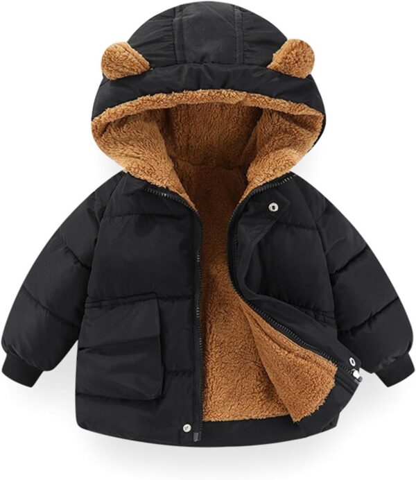 Baby Clothes 18-24 Months Girl Winter Coat 12 18 Months Kids Clothes Boys Ages 2 Fleece Lined Puddle Suit Newborn Baby Grows Boys Baby Valentine'S Outfit Toddler Jacket 2 3years Girl - Image 3