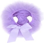 Choomomo Baby Girl Bowknot Tulle Ruffles Bloomers Shorts Diaper Cover with Flower Headband Set Birthday Outfit - Image 4