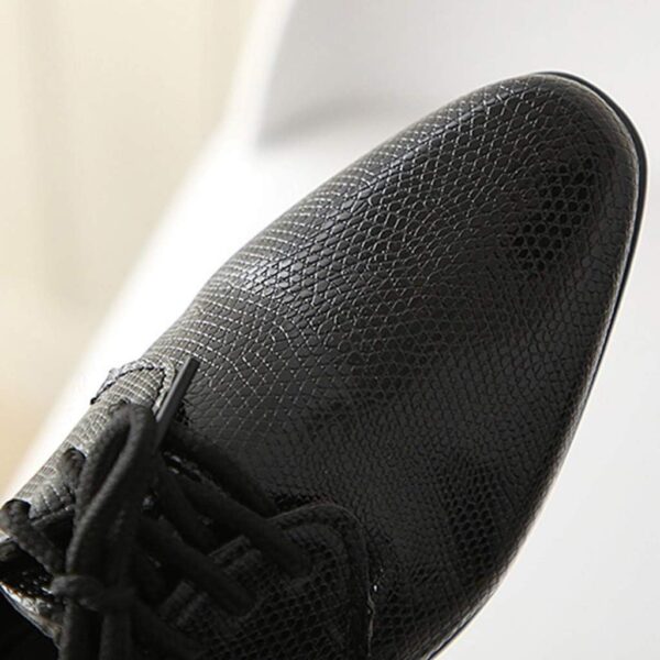 Children's Shoes Boys Suit Shoes Wedding Shoes Performance Leather Shoes British Style for Children Casual Shoes Boys Kids Baby Shoes Uniform Shoes Kids Low Shoe Lacing Leather Shoes, black, 36 EU - Image 6