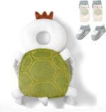 Bambebe Baby Head Protection Pillow Head Protection Backpack Safety Pads Adjustable Size Baby Head Protector for 4-24 Months Toddler Baby Safety Helmet Baby Harness Baby Walking(Turtle)