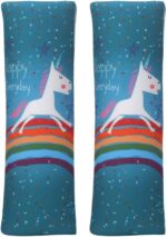 2 Pcs Unicorn Car Safety Seat Belt Shoulder Pads - Cartoon Design Auto's Comfort Seat Belt Harness Cover Pads for Child Kids Toddlers Baby - Image 3