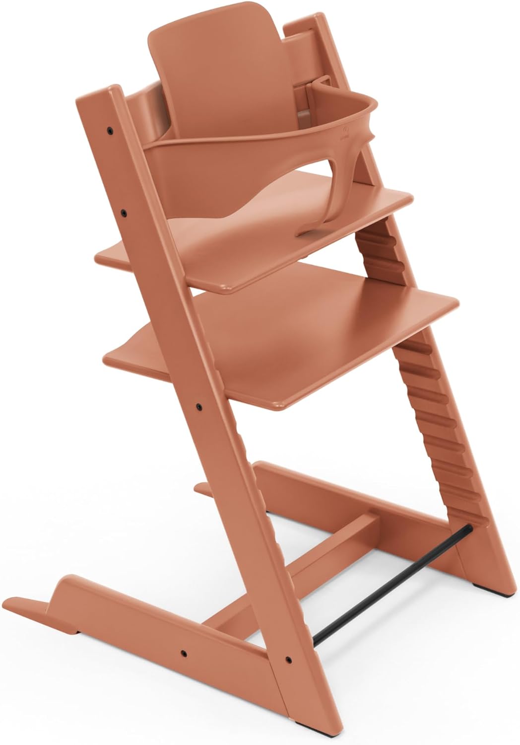61aTseNiXfL._AC_SL1500_.jpg Stokke Tripp Trapp High Chair, Terracotta - Includes Chair + Baby Set2 for Children 6-36 Months - Adjustable, Ergonomic & Easy to Clean - Image 1