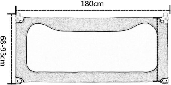 JAVPTAV Sturdy Baby Bed Rail With Child Lock, Vertical Lift Protective Fence Sleep Crib Rail For Toddler And Infant (Size : 150cm) - Image 2