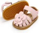 CENCIRILY Infant Baby Girls Summer Sandals Newborn Bow-Knot Open Toe Beach Shoes Casual Lightweight Anti Slip Sole Flat