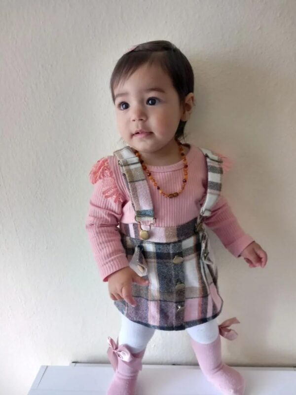 Derouetkia Infant Baby Girl Clothes Long Sleeve Romper + Suspender Skirt Baby Girl Dress Outfits Set - Image 7