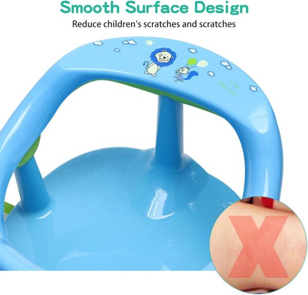 Baby Bath Seat 6 Months Plus, Baby Bath Seat with Anti-Slip Suction Cup & Backrest, Portable Non-Slip Baby Bath Chair, Child Bath Support Seat, Baby Bath Seat Bath Seat Baby - Image 6