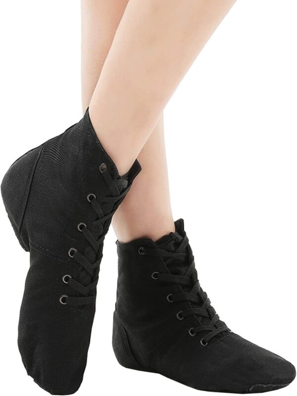 Women's Jazz Shoe, Canvas Ballet Dance Shoes Split Sole Flat Gymnastics Dancing Slippers - Image 5