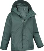 Mountain Warehouse Fell Kids 3 in 1 Jacket - Water-Resistant Triclimate Raincoat, Detachable Inner Coat & Packaway Hood - for Walking, Hiking & Outdoors - Image 2