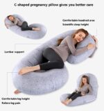 Pregnancy Pillows for Sleeping Full Body Pillow C-Shaped Pregnancy Pillow Maternity Side Sleeping Pillow Support for Back Hips Legs Belly for Maternity Women - Image 2