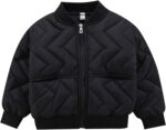 Toddler Baby Boys Winter Coat Thick Puffer Down Jacket Kids Baseball Jacket Varsit𝐲 Coat Zip up 𝐁omber Jacket