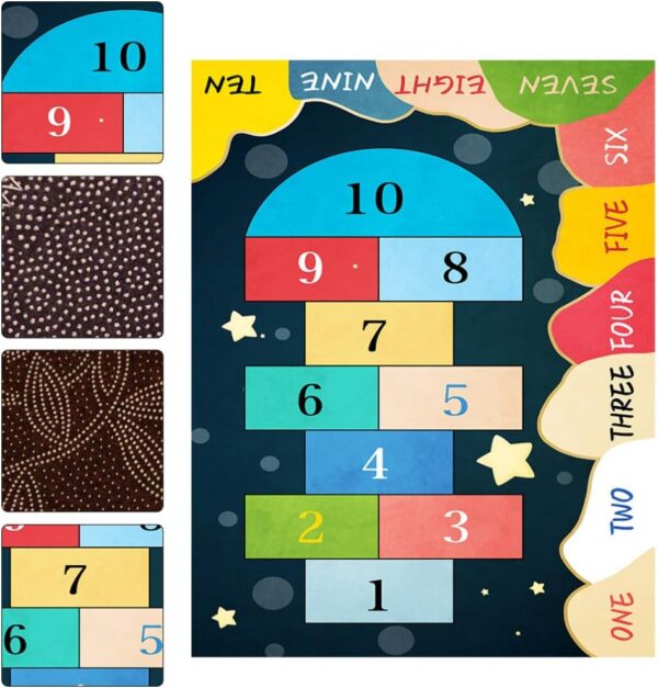 VOSAREA Baby Decor Rug Baby Play Mat Floor Game Mat Kids Crawling Mat Funny Party Game Mat Kids Play Area Rug for Kids Party Favors Outdoor Decor - Image 8
