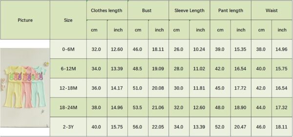 MAHUAOYIXI Toddler Baby Girls Easter Outfits Bunny Print Short Sleeve Ribbed Tops T-shirts with Elastic Waist Flare Pants 2Pcs Set Baby Clothes for Girls - Image 7