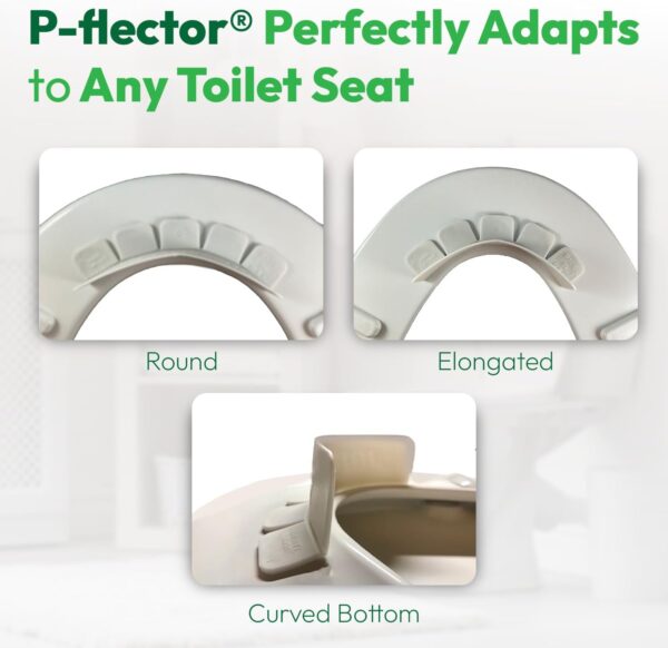 P-flector® Toilet Seat Urine Guard - Pee Splash Guard for Potty-Training Kids, Adults, Seniors & Special Needs Individuals - Fits Round, Elongated & Curved Toilet Seats (1-Pack) - Image 3