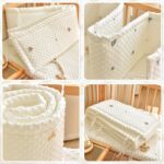 ENAZKLADB Cot Bumper Breathable Crib Bumper Baby Cot Liners Cot Bumpers For Cot Bed Padded Cot Bumper Cotbed Bumper For One Side Baby Cot Bumpers Crib Rail Cover Baby Crib Bumper - Image 7