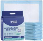 TBM 50 Disposable Incontinence Bed Pads 60 x 90 | Absorbent Underpad, Bed Mats, Incontinence Pads, Incontinence Sheets, Bed Pads, Incontinence Bed Sheets