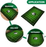 Yardwe Football Field Carpet Soccer Field Kids Play Area Rug Play Mat for Boys Girls Sports Theme Room Home Decor - Image 9