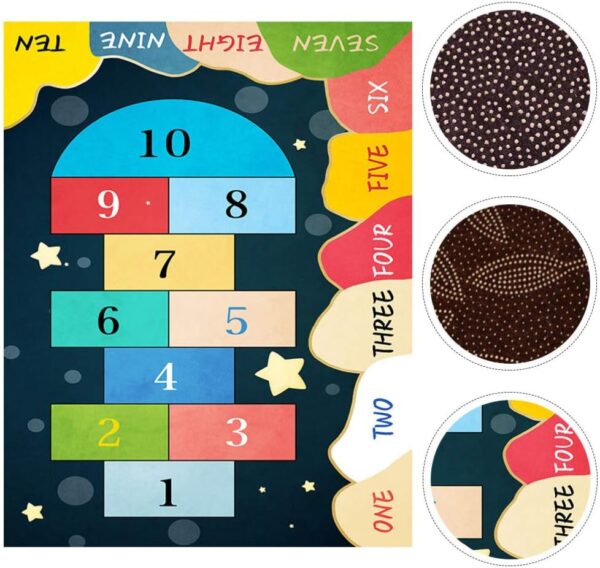 VOSAREA Baby Decor Rug Baby Play Mat Floor Game Mat Kids Crawling Mat Funny Party Game Mat Kids Play Area Rug for Kids Party Favors Outdoor Decor - Image 4