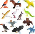 WANGCL 12 pcs Mini Bird Figurines Miniature Birds Playset Kids Educational Toys for Fairy Garden Home Decor